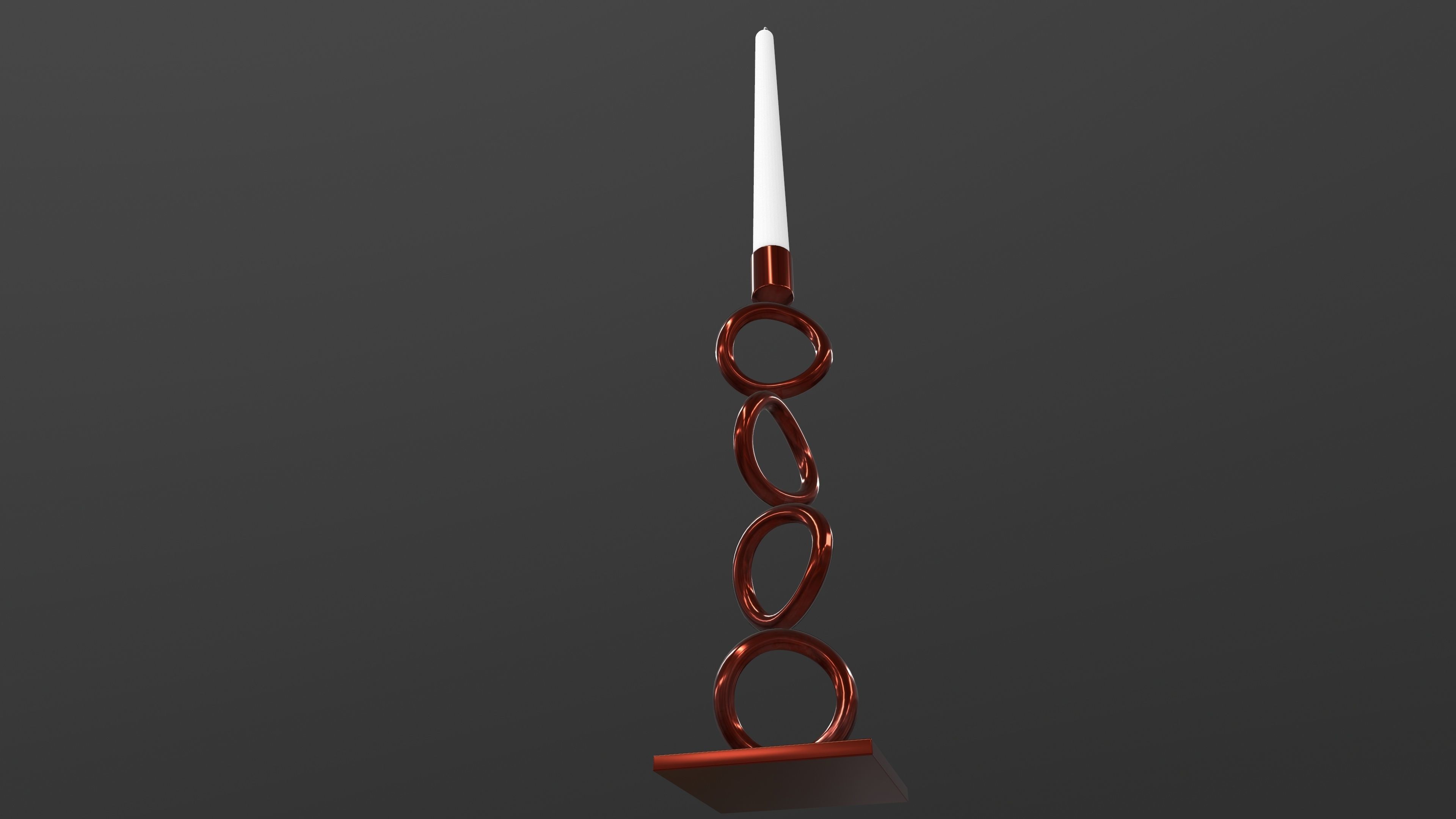 Candle Stick 3D Model AR VR Low-poly 3D model_11