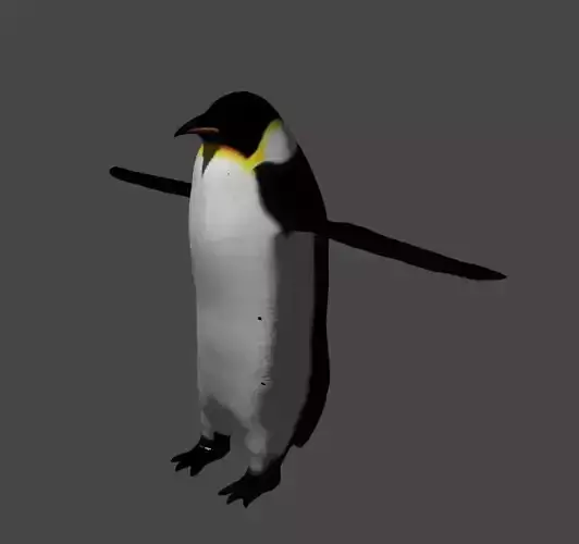 Emperor penguin Low-poly 3D model