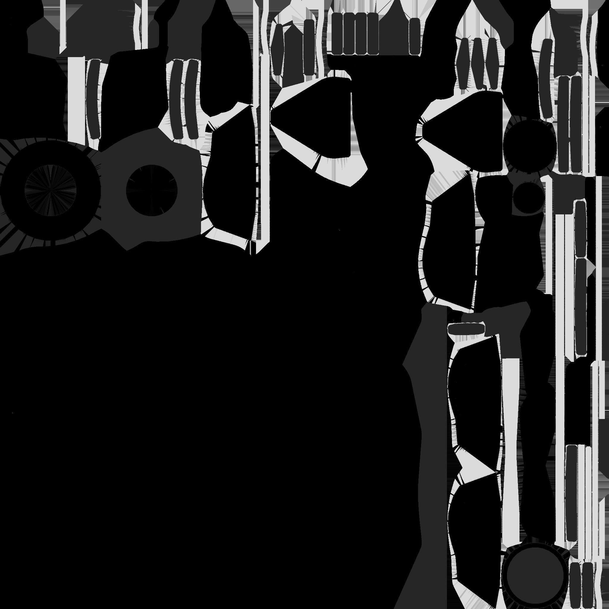 SciFi Shield A02 White Blue - Sci Fi Weapon Design Low-poly 3D model_24