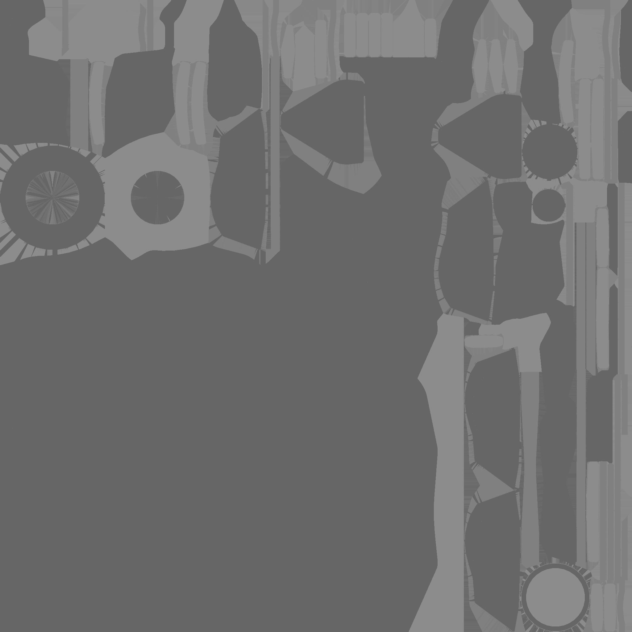 SciFi Shield A02 White Blue - Sci Fi Weapon Design Low-poly 3D model_27