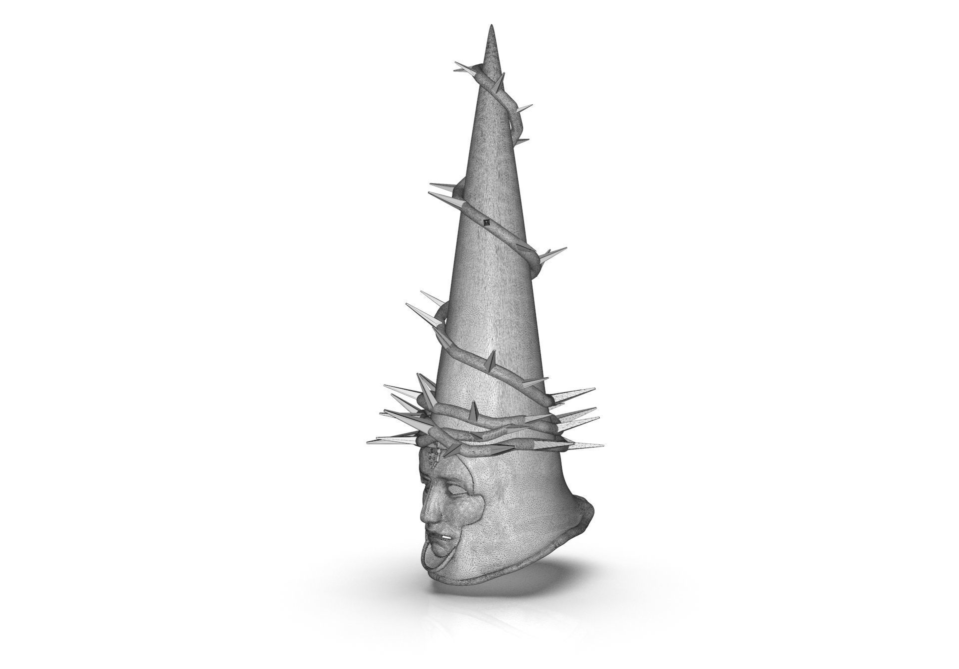 The Penitent One Helmet Blasphemous Stoic Mask 3D print model_28