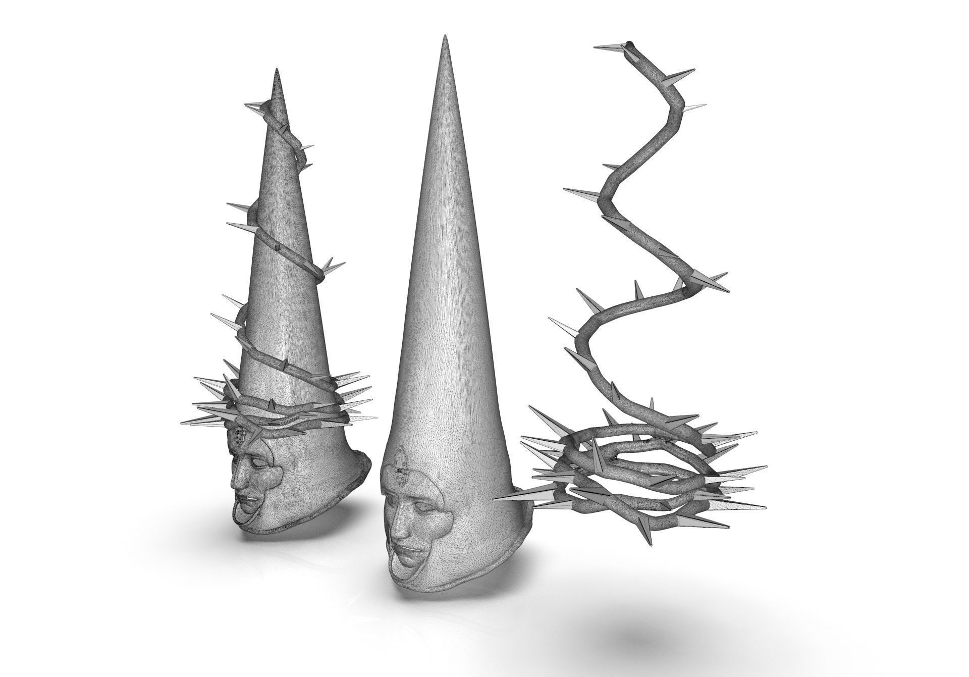 The Penitent One Helmet Blasphemous Stoic Mask 3D print model_39
