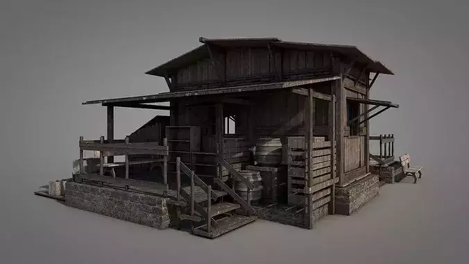 Arizona Desert Shack v1 3D model 5