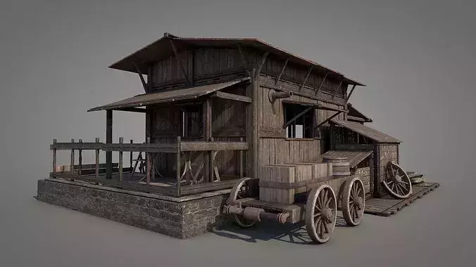 Arizona Desert Shack v1 3D model 7