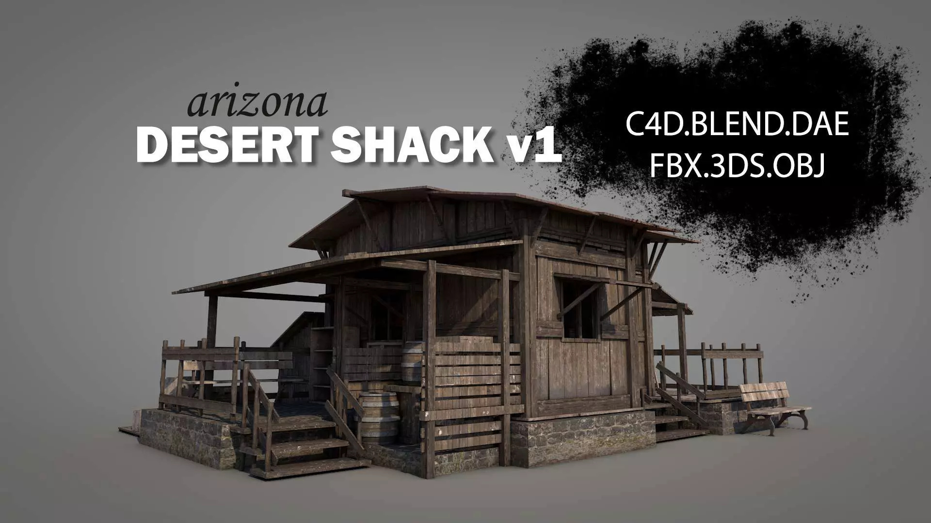 Arizona Desert Shack v1 3D model