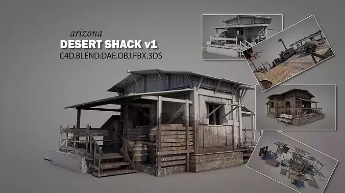 Arizona Desert Shack v1 3D model 2