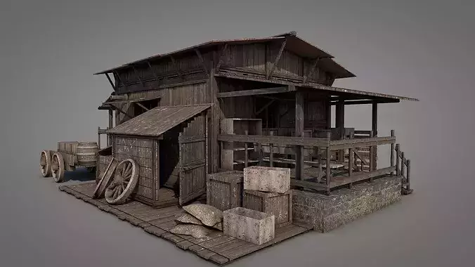 Arizona Desert Shack v1 3D model 6