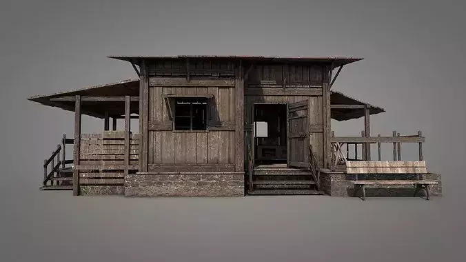 Arizona Desert Shack v1 3D model 3