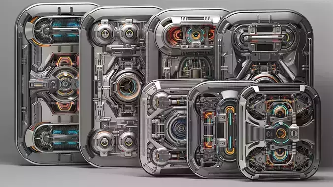 Sci-Fi Kitbash Mega Elements 4 - Full Pack 3D model