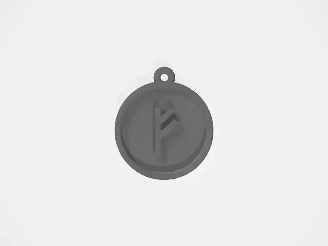 Rune Symbol - Fehu - F 3D print model