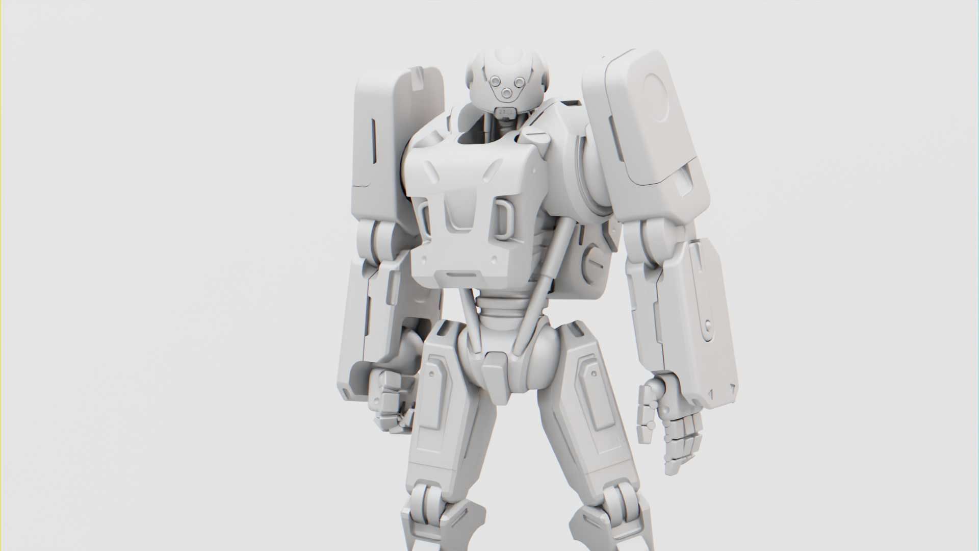 MECHA SOLDIER  RIGGED 3D model_34
