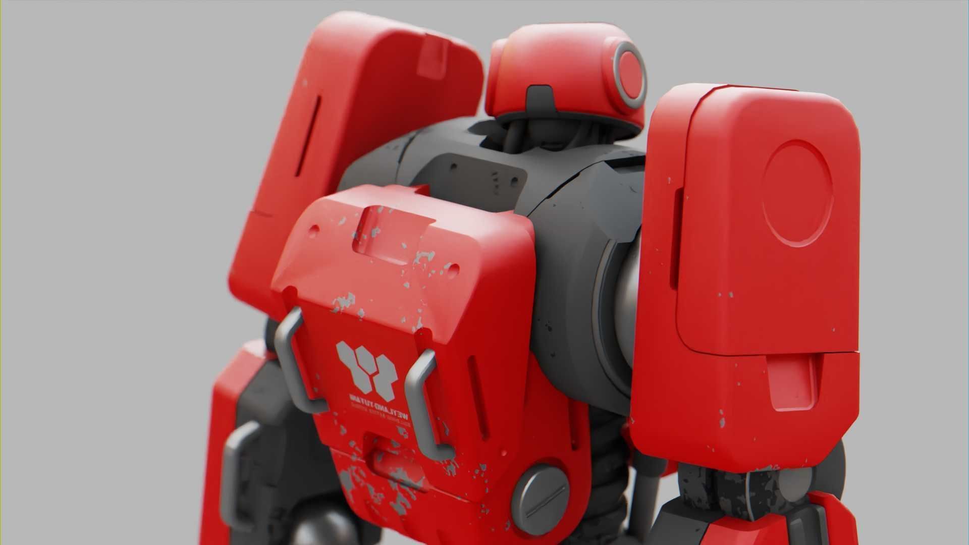 MECHA SOLDIER  RIGGED 3D model_16