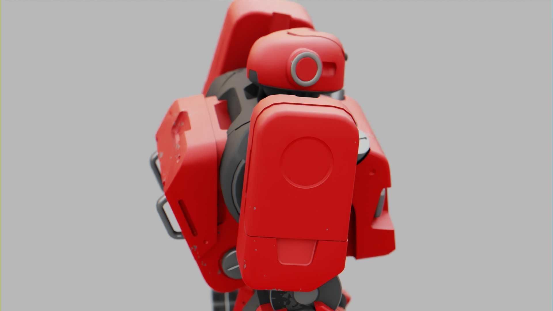 MECHA SOLDIER  RIGGED 3D model_22