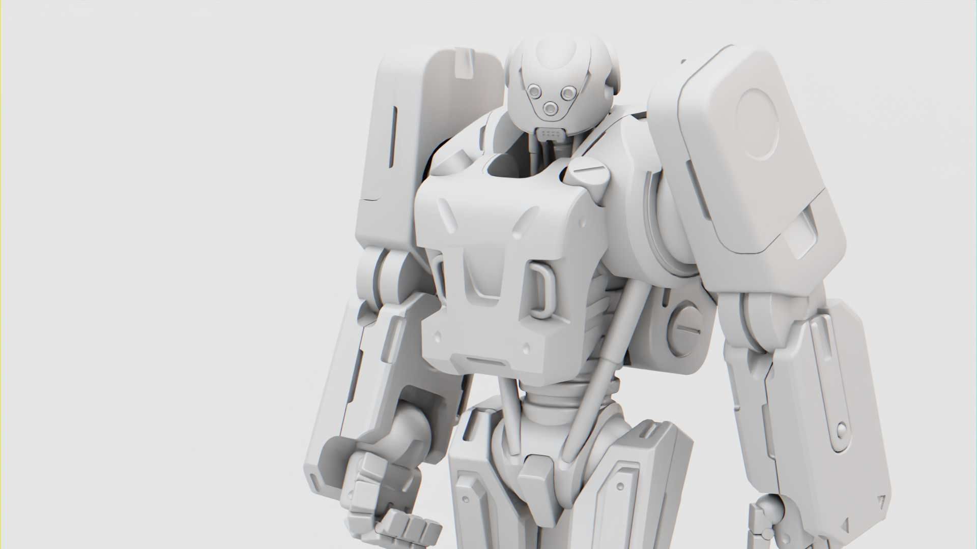 MECHA SOLDIER  RIGGED 3D model_30