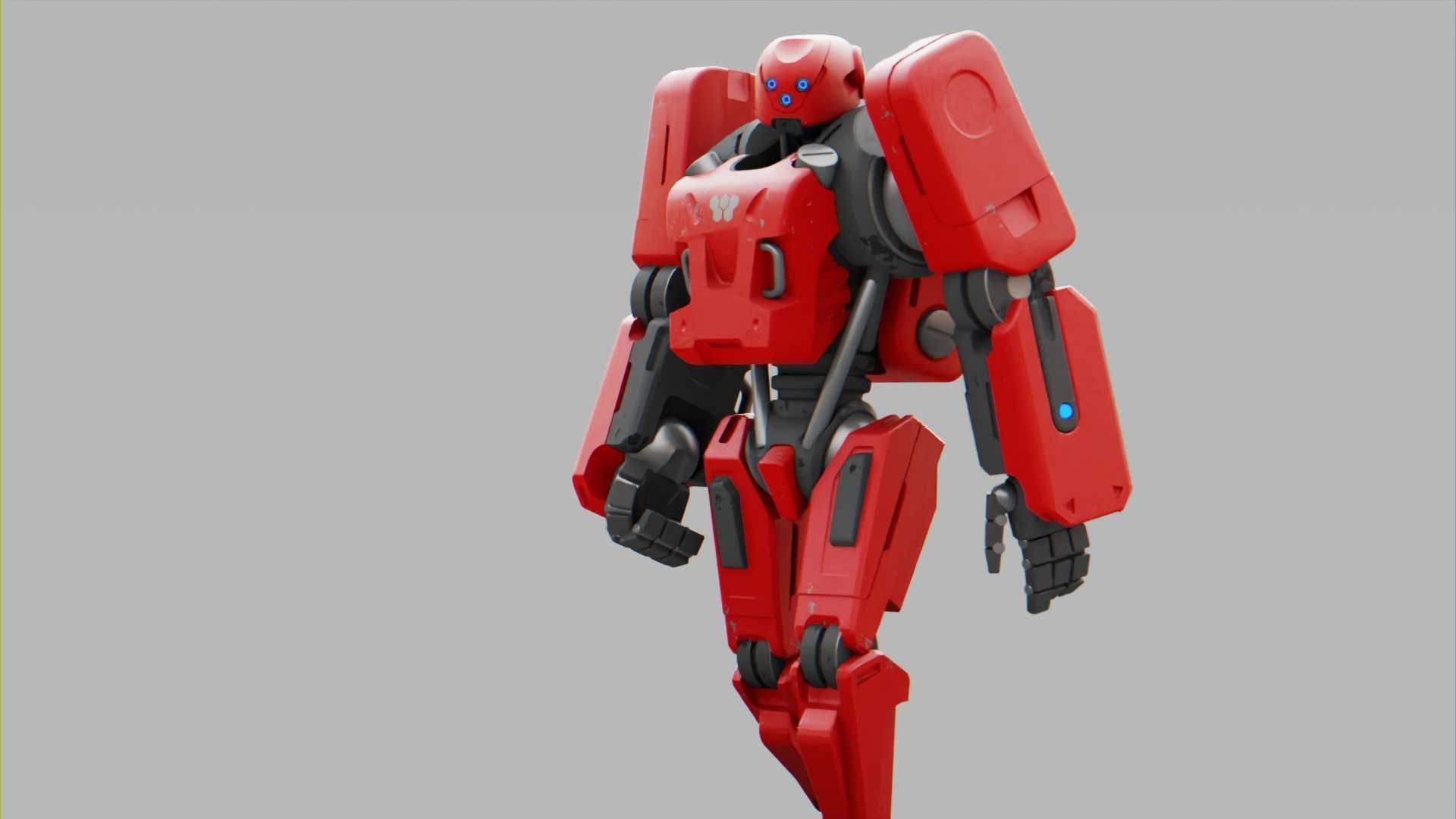 MECHA SOLDIER  RIGGED 3D model_24