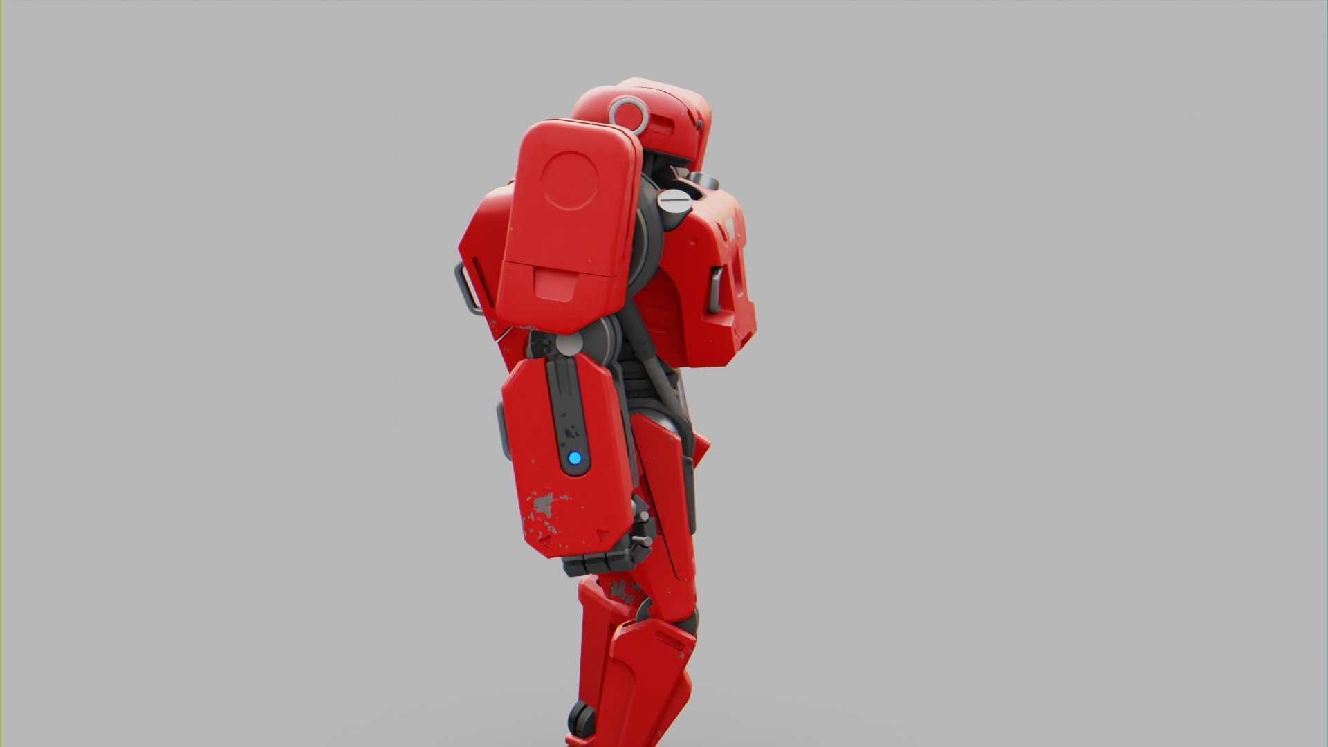 MECHA SOLDIER  RIGGED 3D model_6