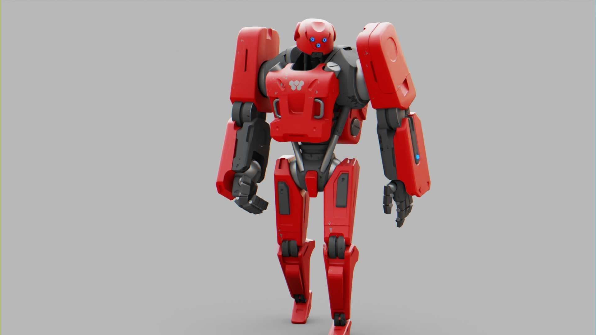 MECHA SOLDIER  RIGGED 3D model_25