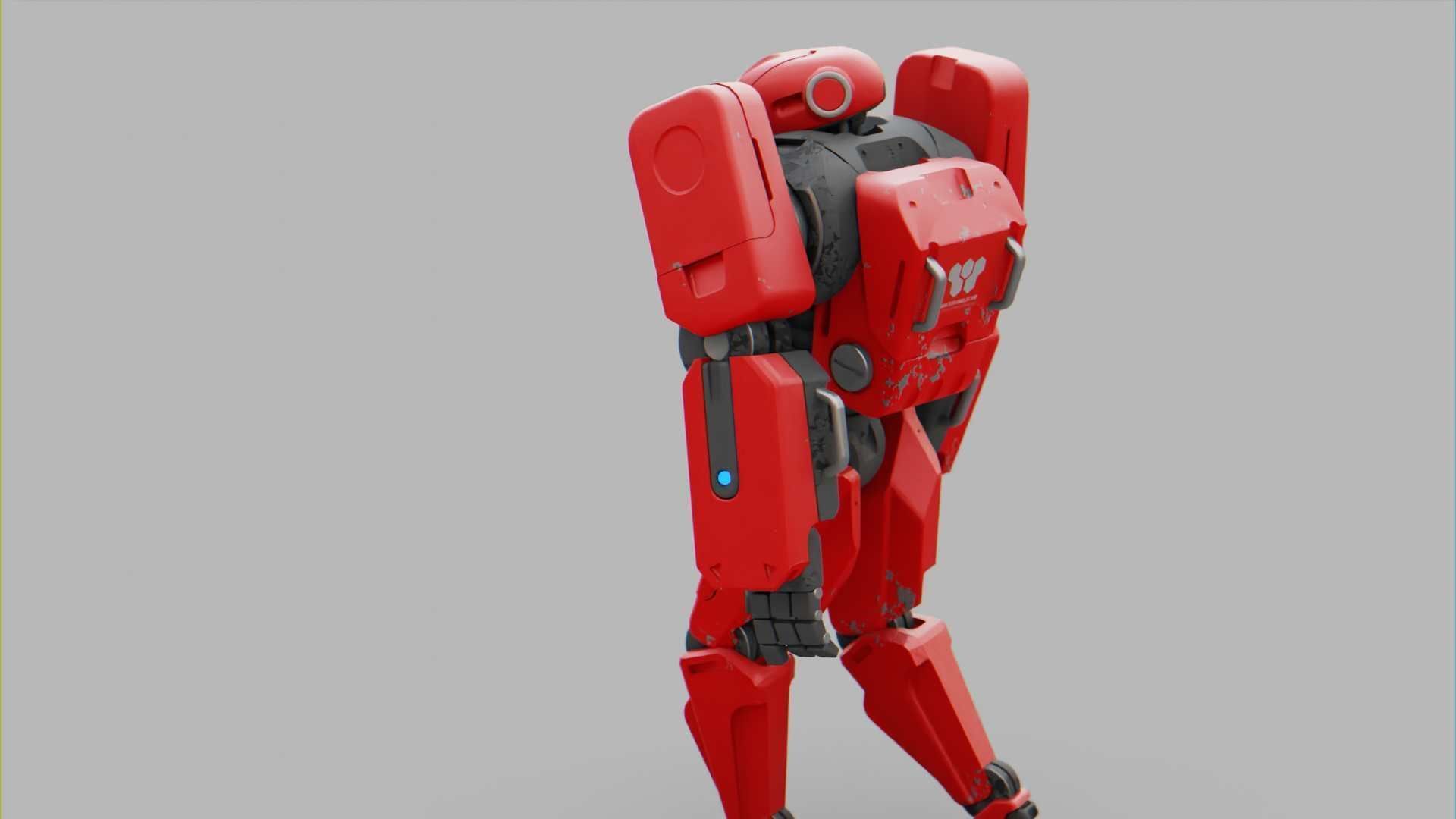 MECHA SOLDIER  RIGGED 3D model_28