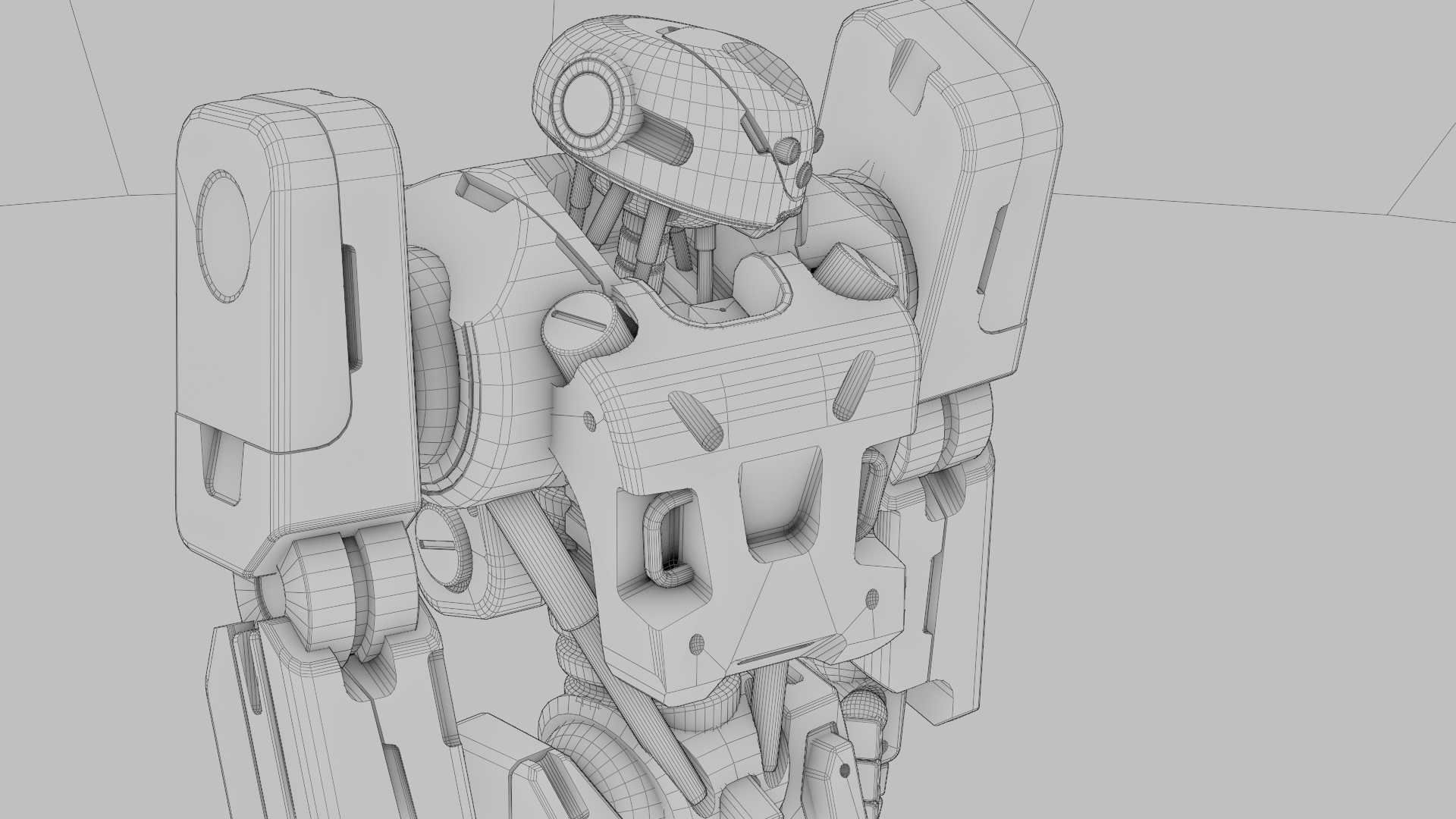 MECHA SOLDIER  RIGGED 3D model_37