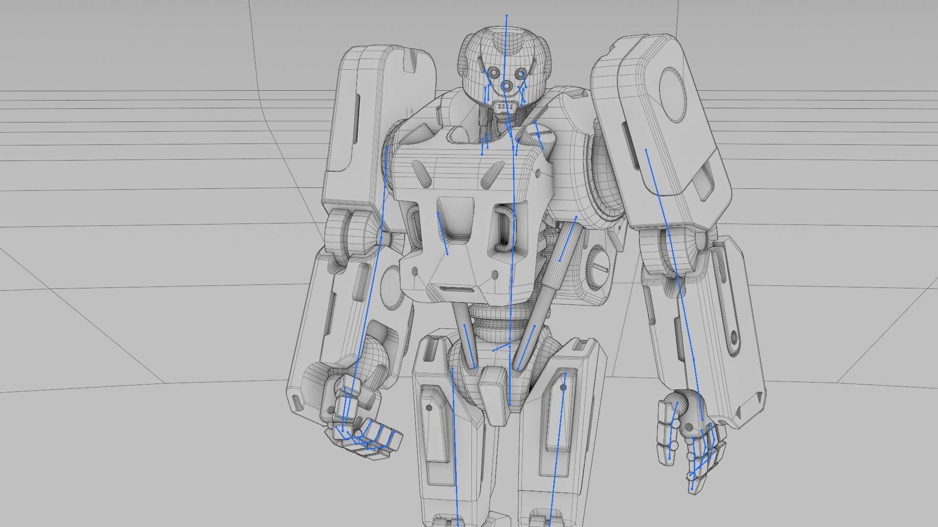 MECHA SOLDIER  RIGGED 3D model_35