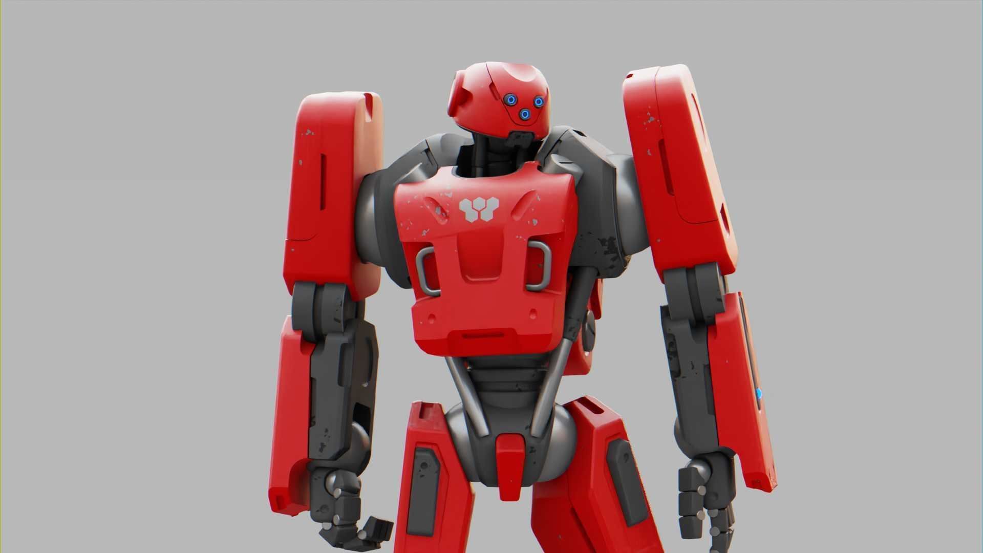 MECHA SOLDIER  RIGGED 3D model_2