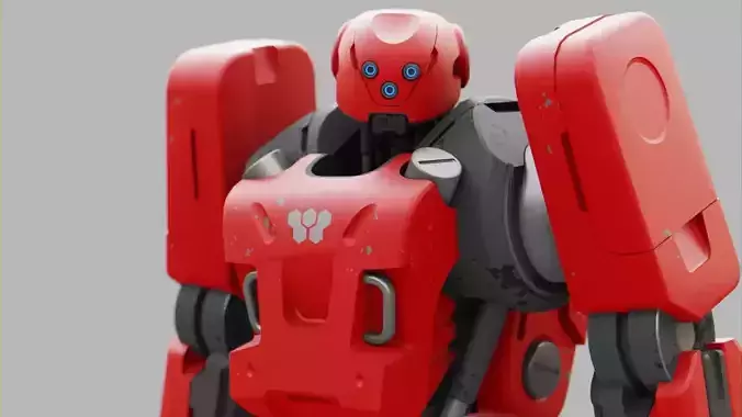 MECHA SOLDIER  RIGGED 3D model