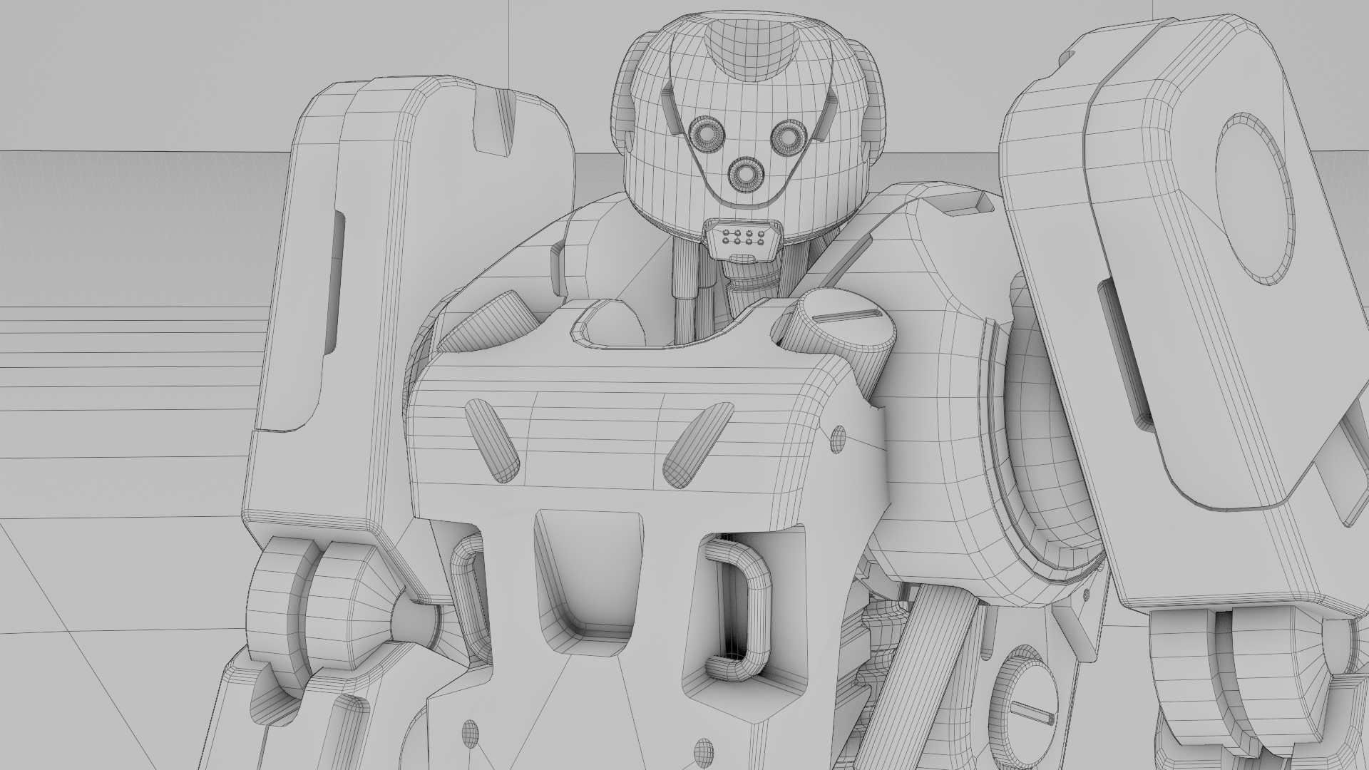 MECHA SOLDIER  RIGGED 3D model_36