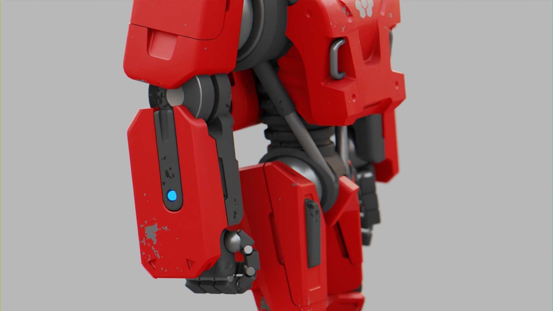 MECHA SOLDIER  RIGGED 3D model_21
