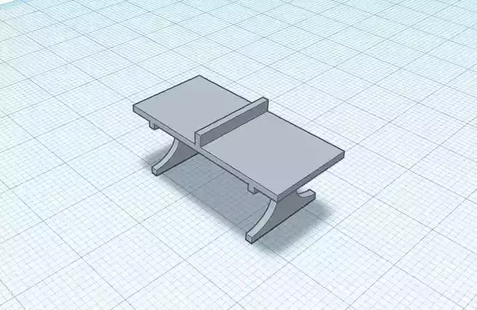 concrete ping pong table Scale H0 1-87 3D print model