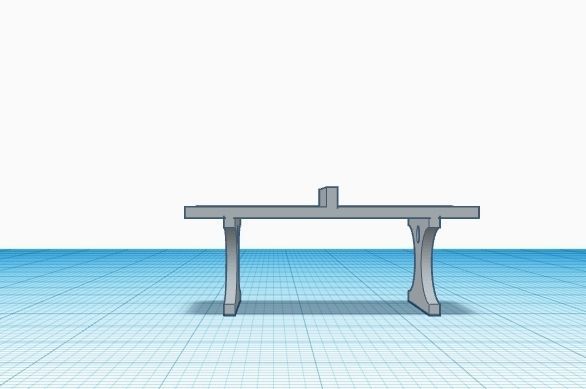 concrete ping pong table Scale H0 1-87 3D print model_2