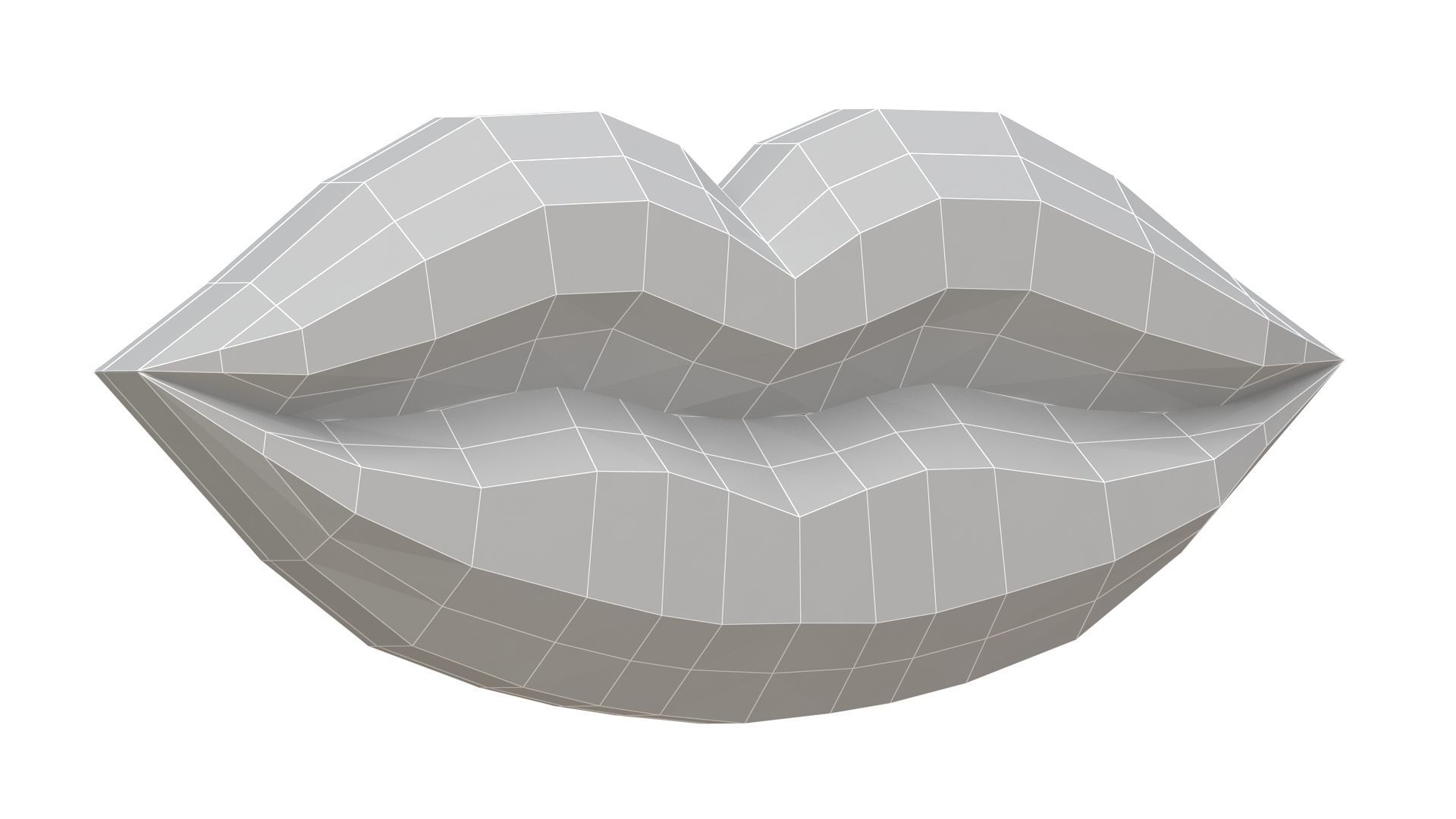 Lips Icon Red 3D model_8