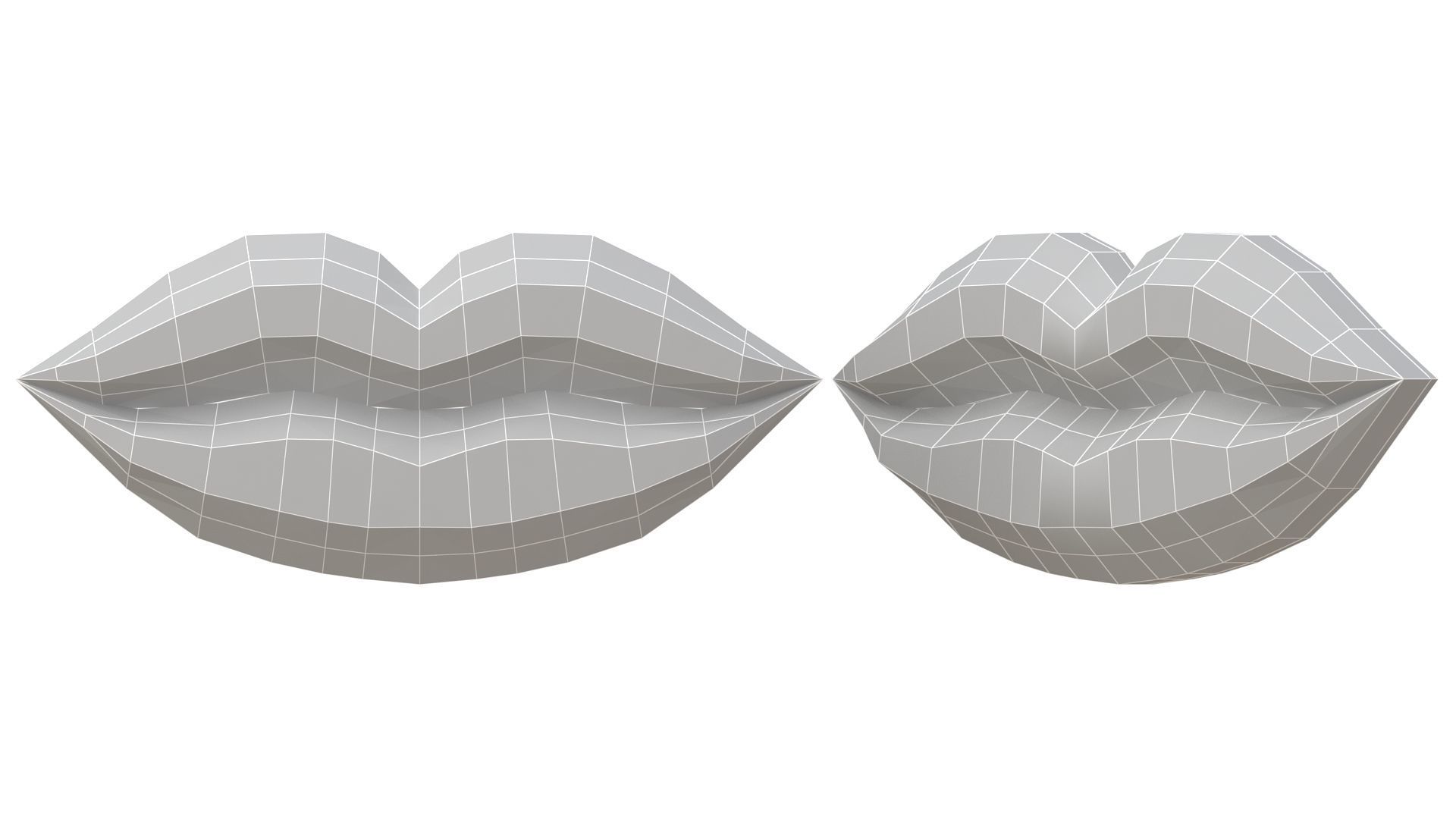 Lips Icon Red 3D model_11