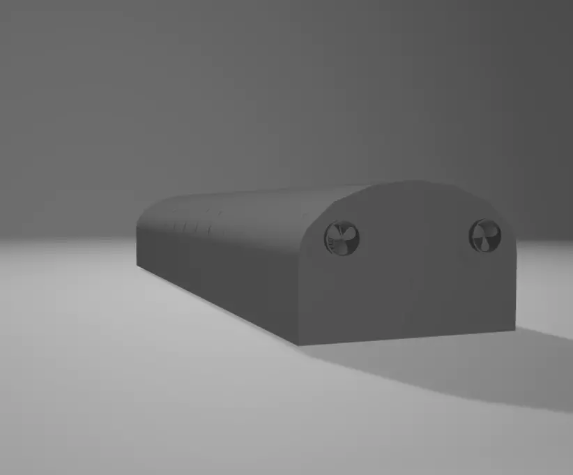 Greenhouse tube with two holes 3D model_0