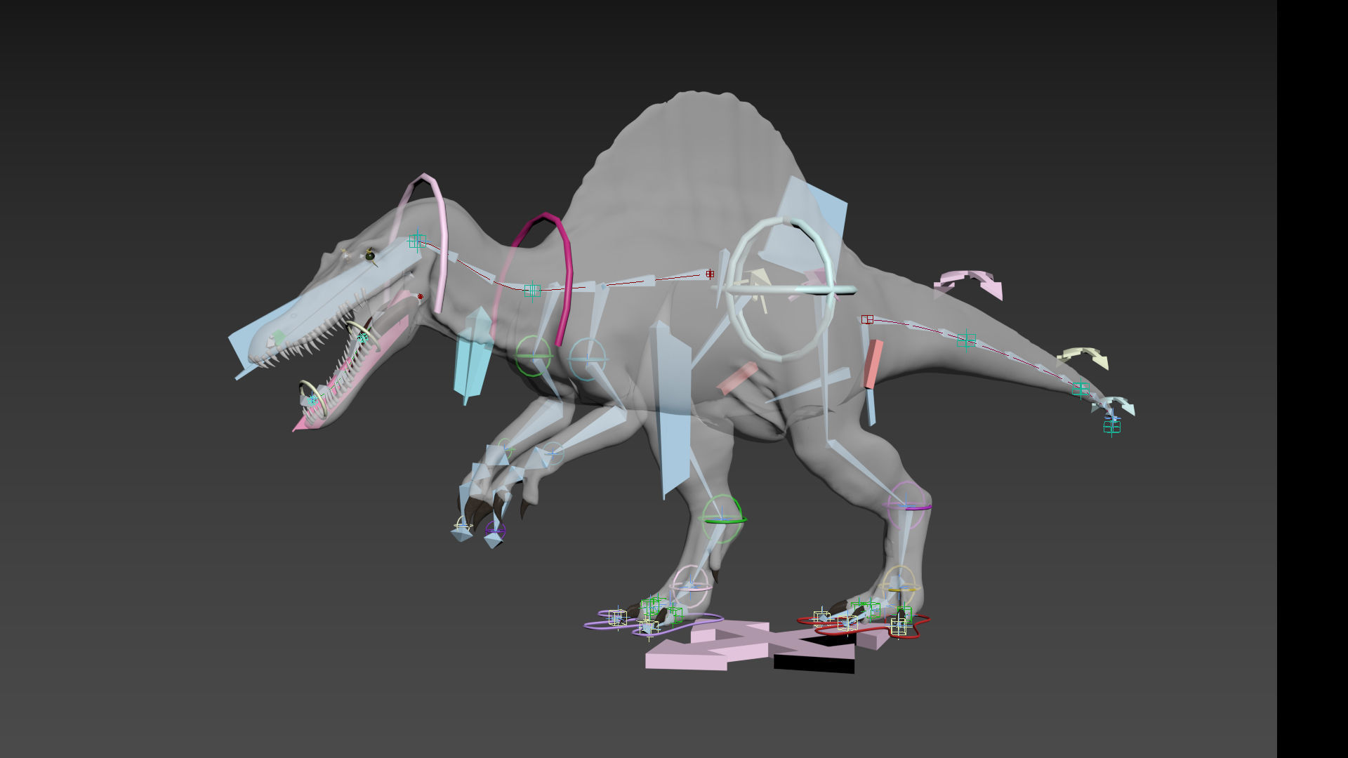 Suchomimus Mongolica - 8K animated JP3 Spinosaur 3D model_26
