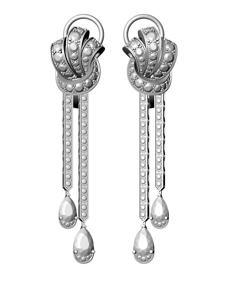 graff earrings 3D print model_3