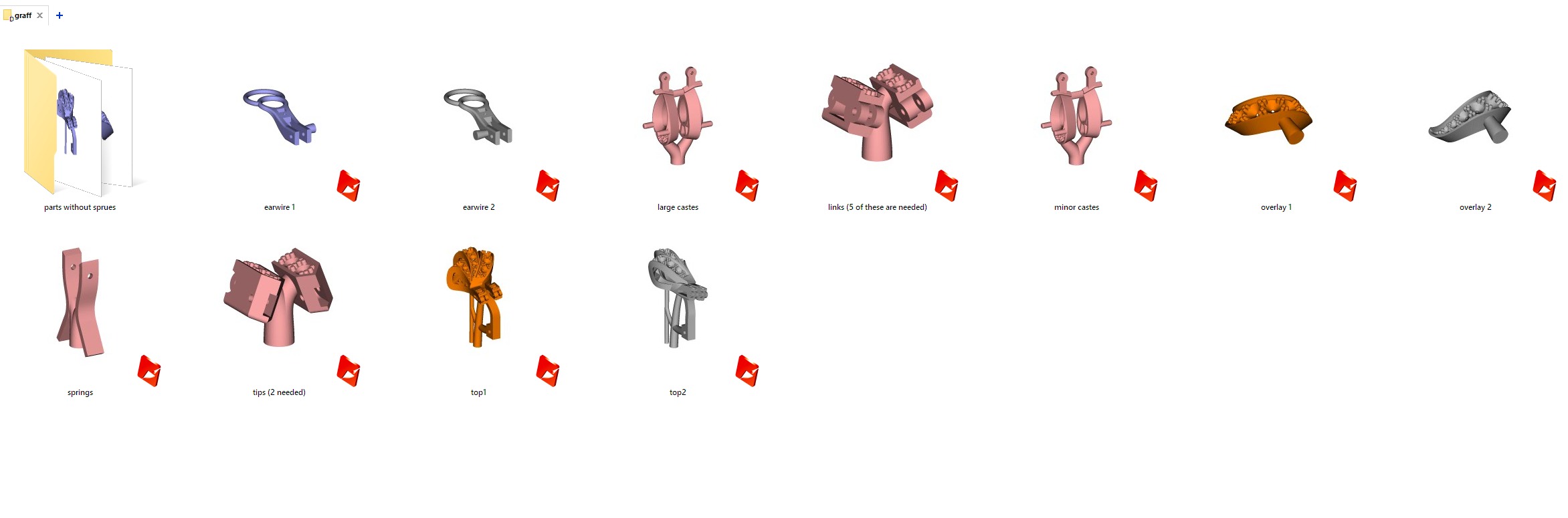 graff earrings 3D print model_10