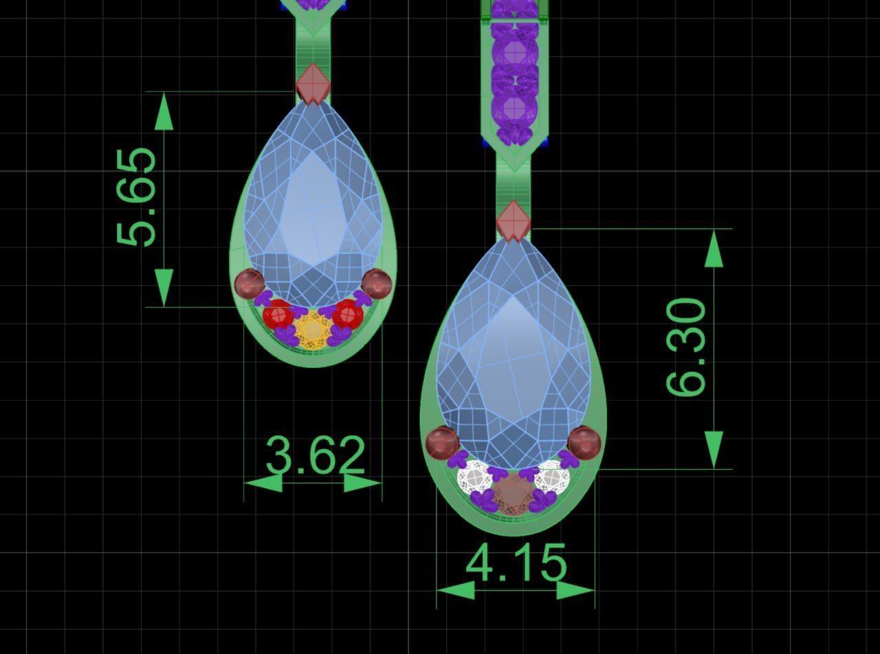 graff earrings 3D print model_9