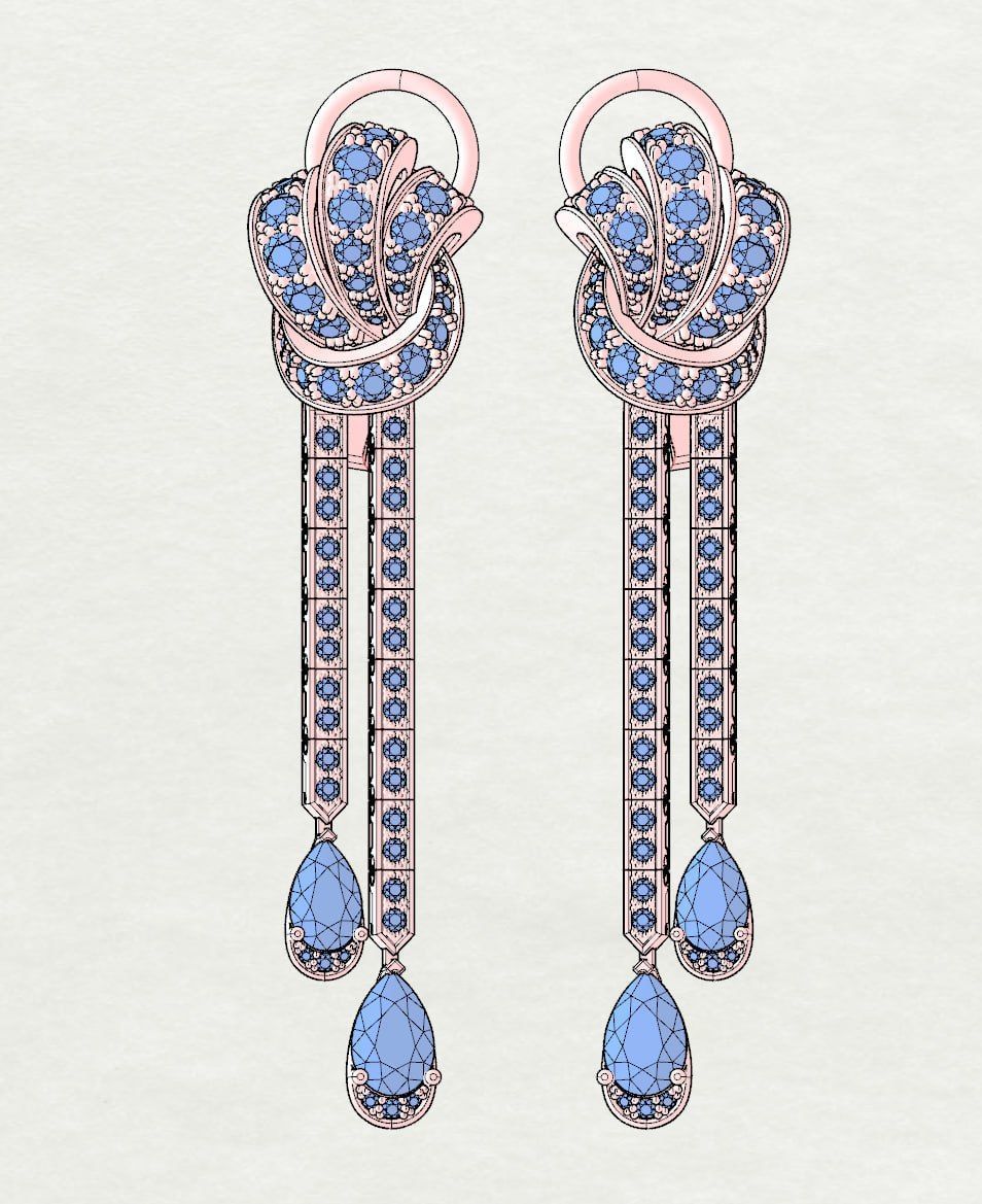 graff earrings 3D print model_5