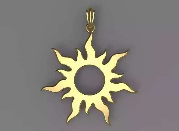 Sun pendant for women STL ready for print  3D print model