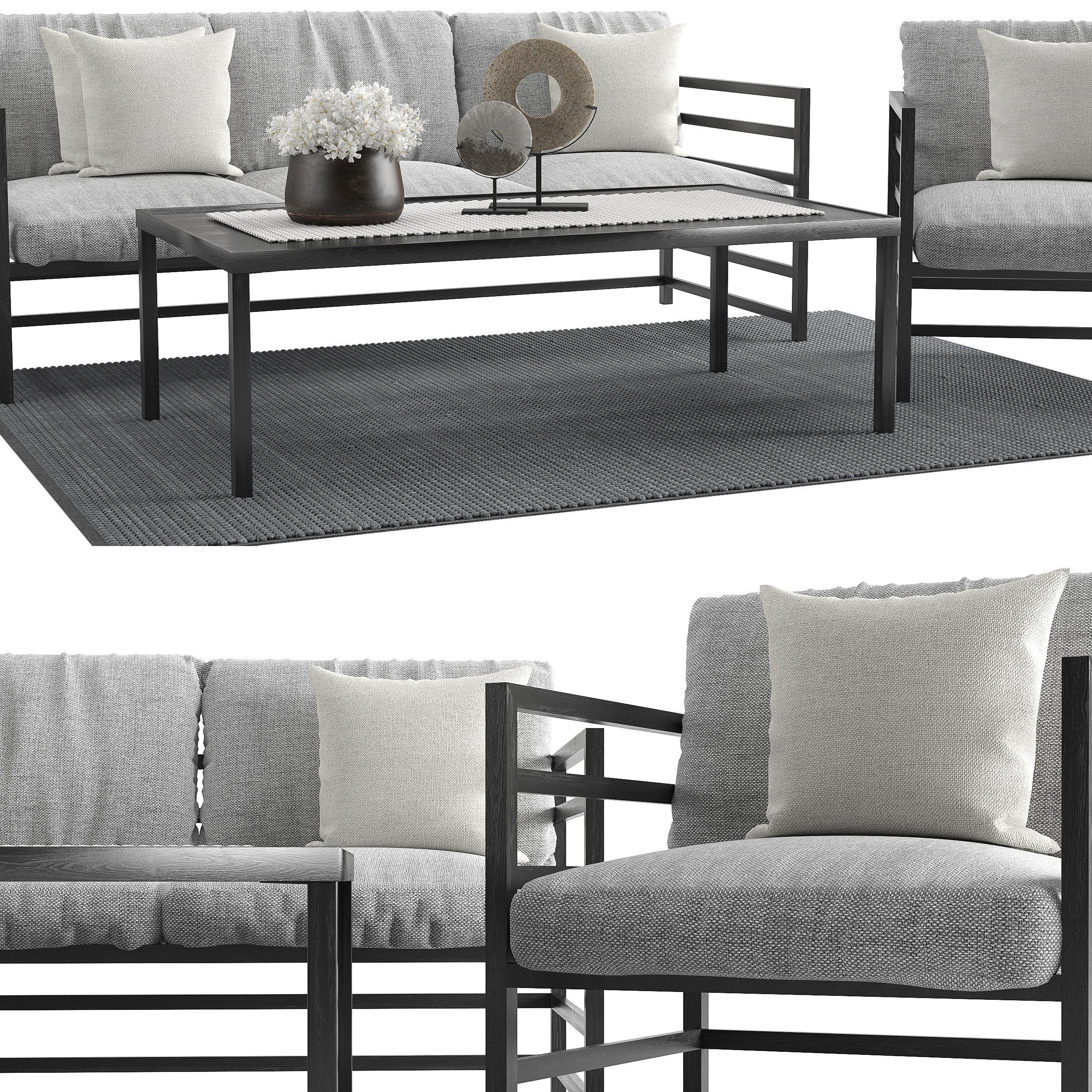 Bolzano Outdoor Loungeset 3D model_8
