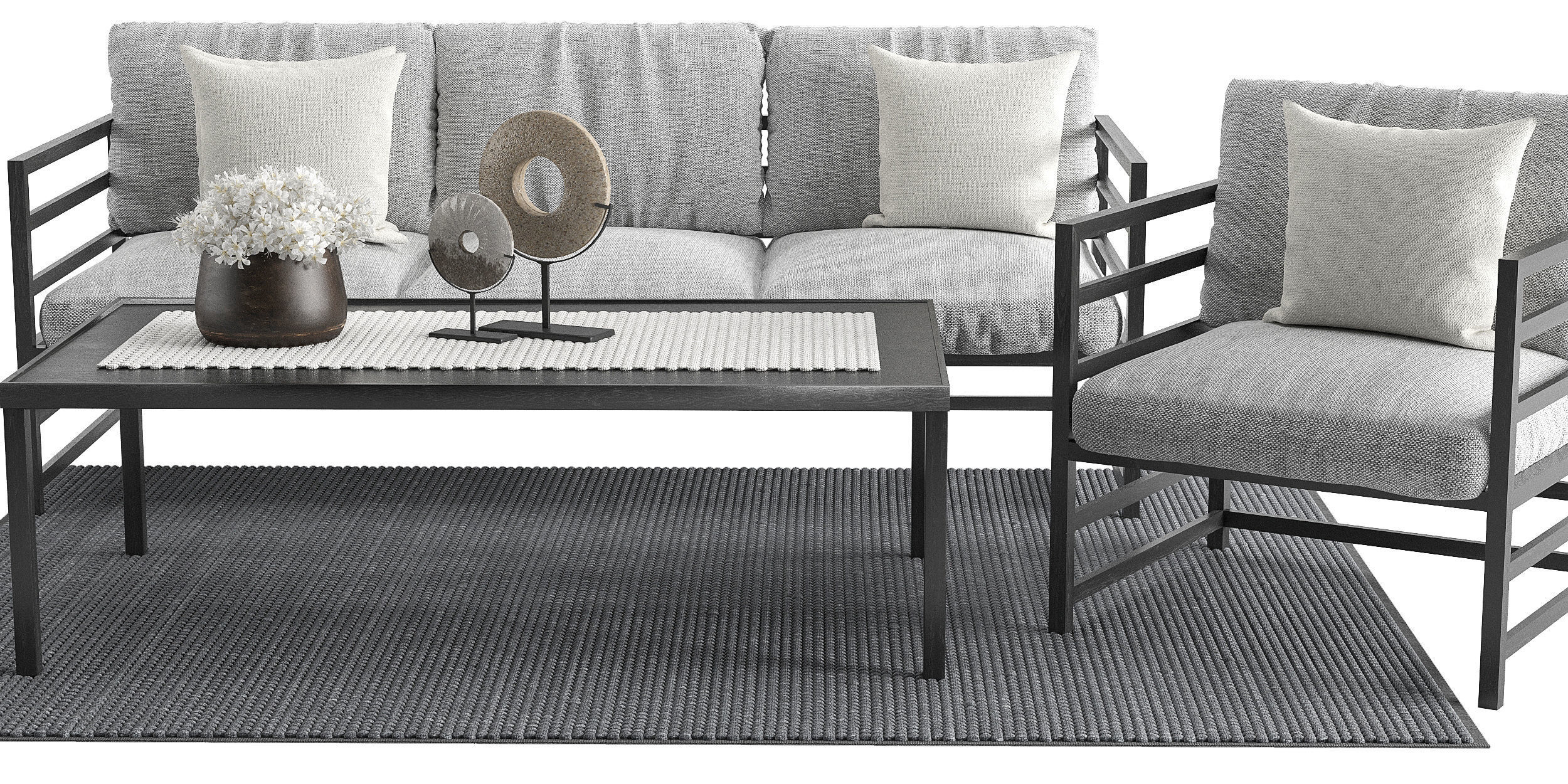 Bolzano Outdoor Loungeset 3D model_2