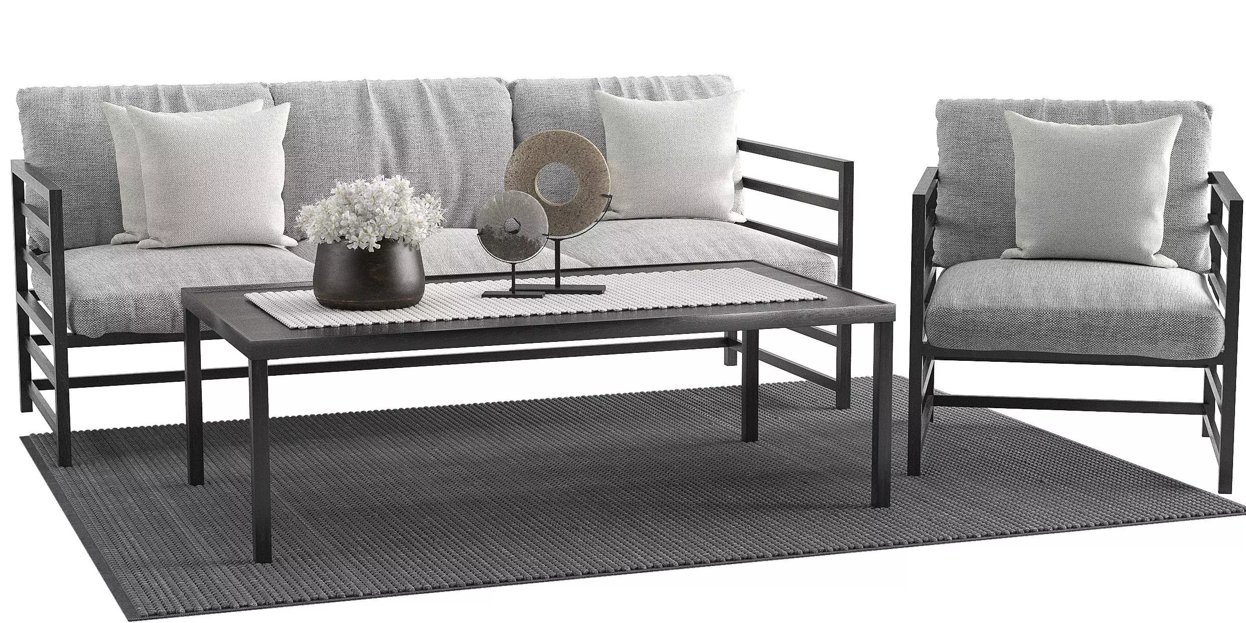 Bolzano Outdoor Loungeset 3D model_0