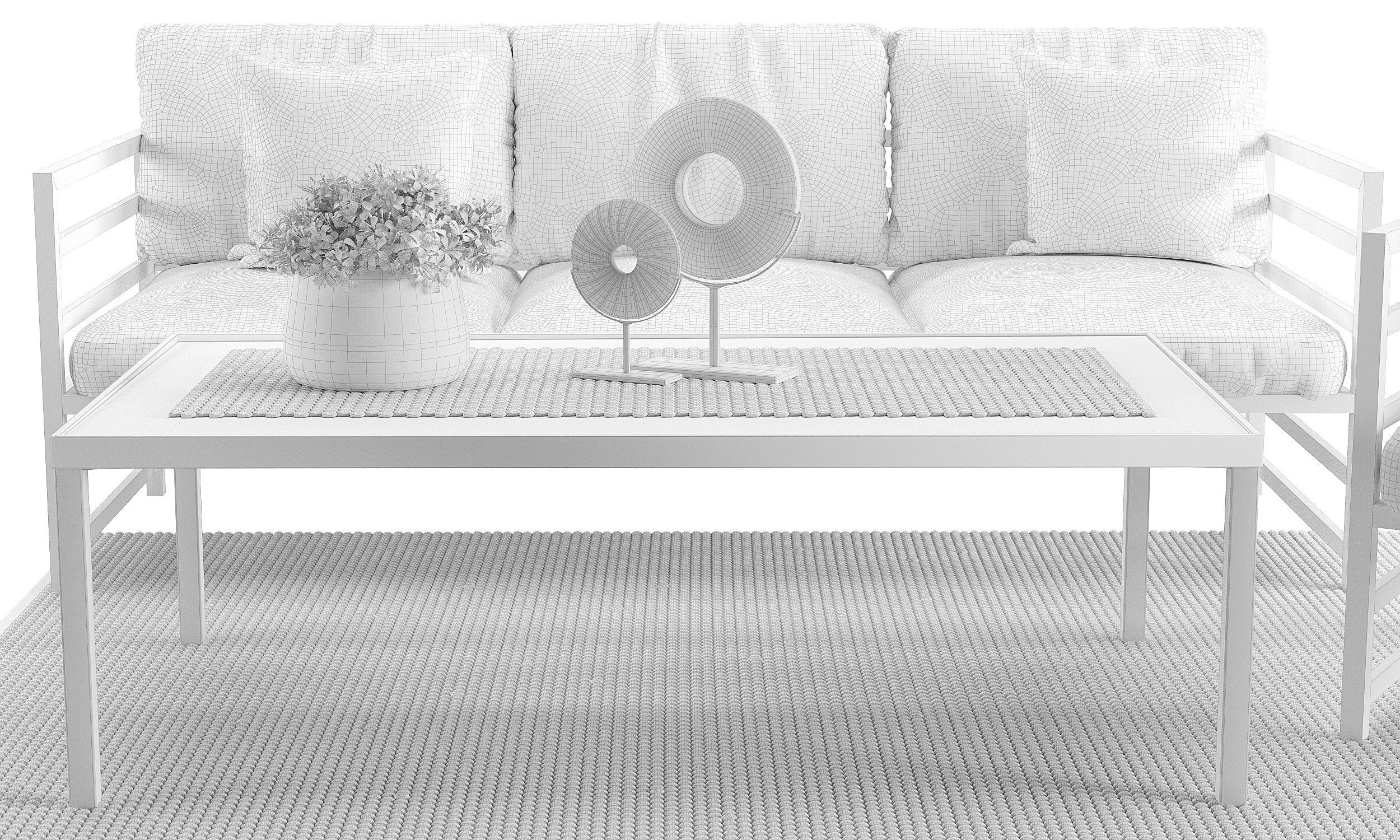 Bolzano Outdoor Loungeset 3D model_10