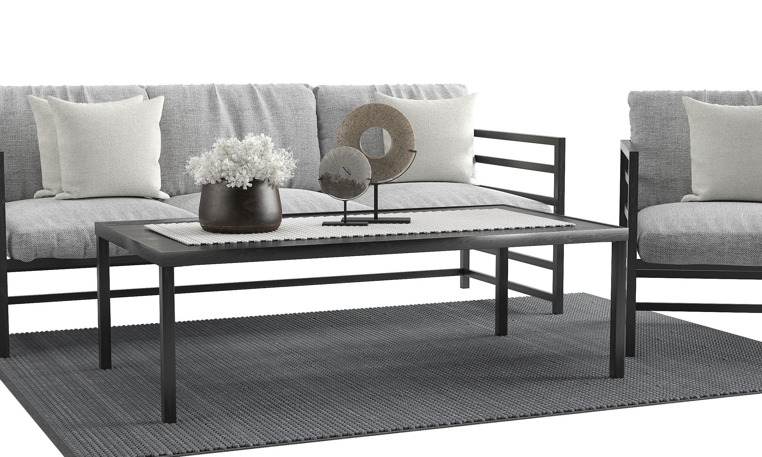 Bolzano Outdoor Loungeset 3D model_1