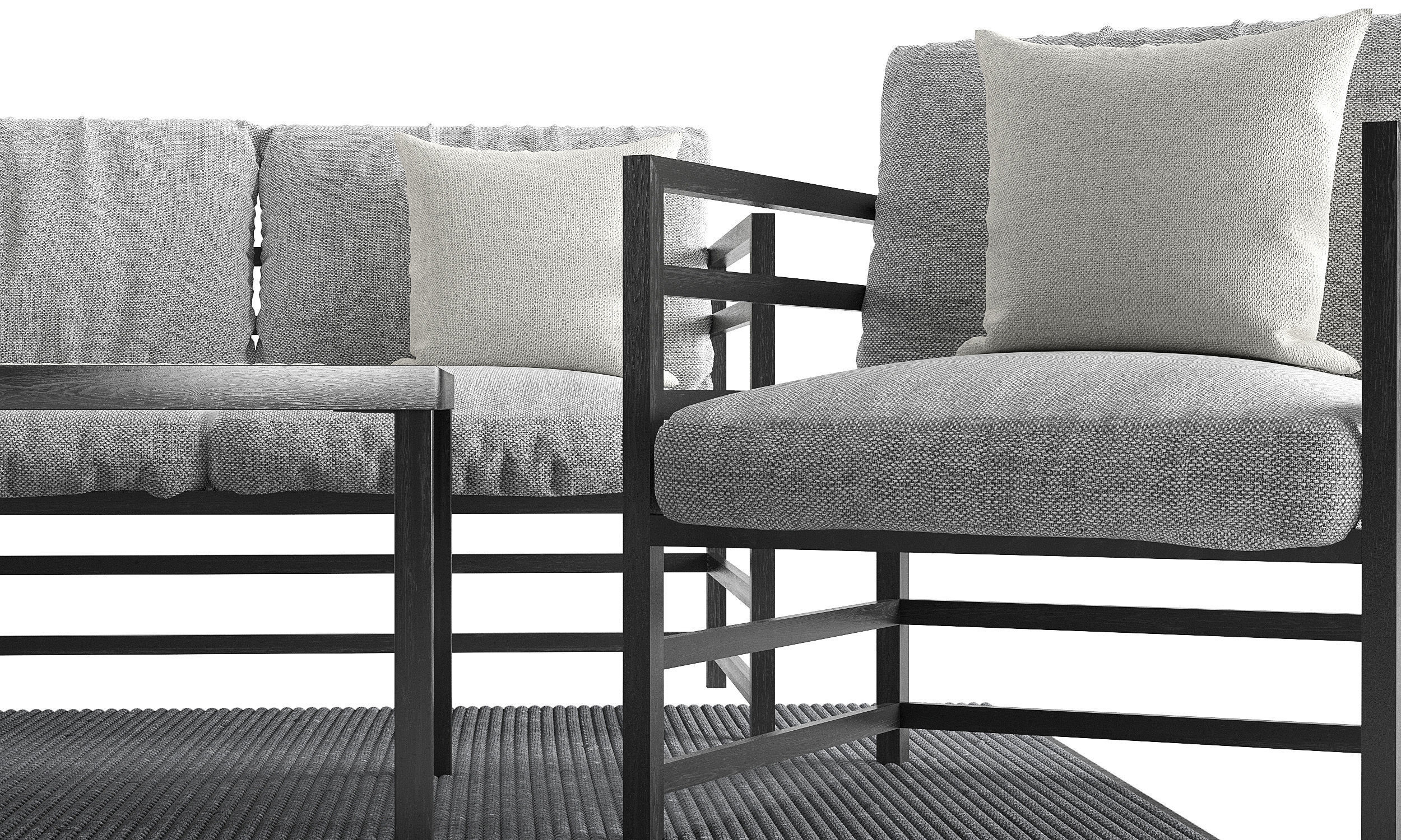 Bolzano Outdoor Loungeset 3D model_6