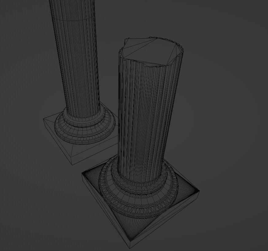 Greek pilars Free low-poly 3D model_6