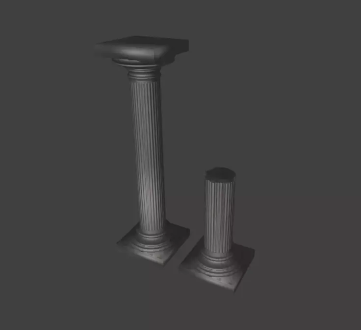 Greek pilars Free low-poly 3D model_0