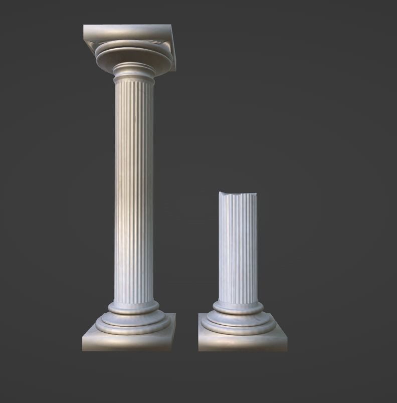 Greek pilars Free low-poly 3D model_3