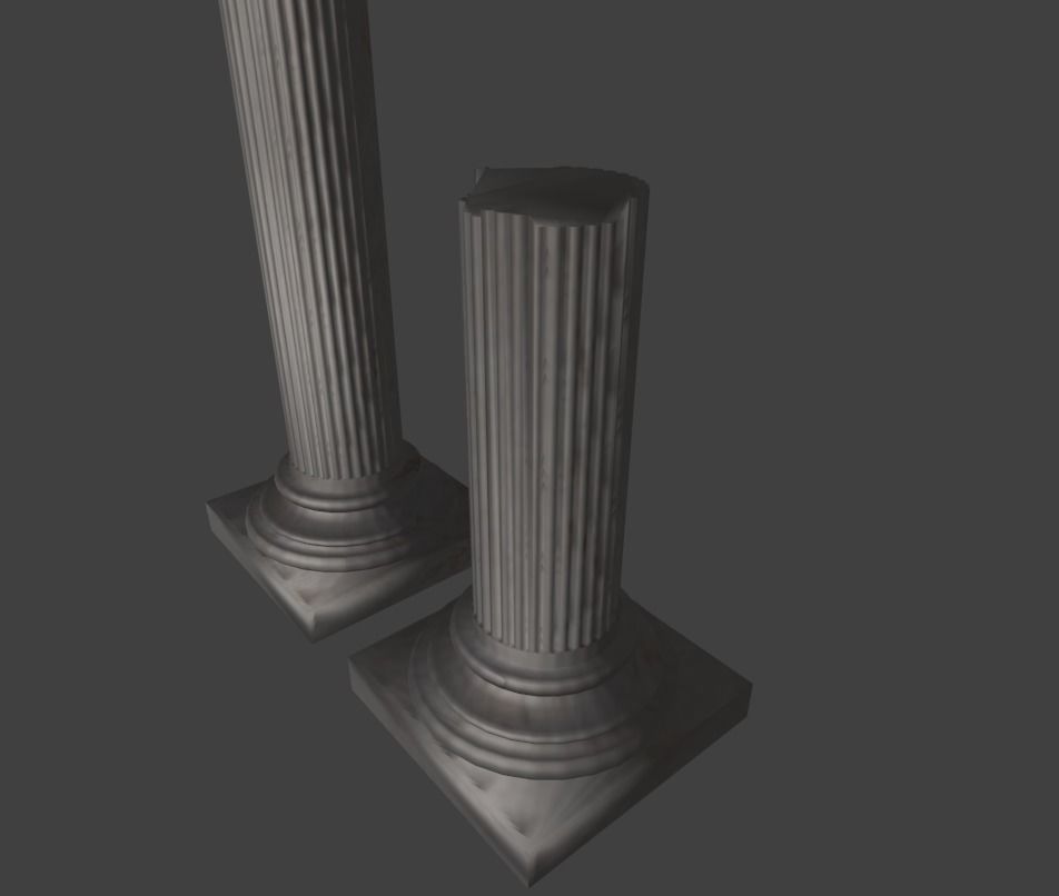 Greek pilars Free low-poly 3D model_2