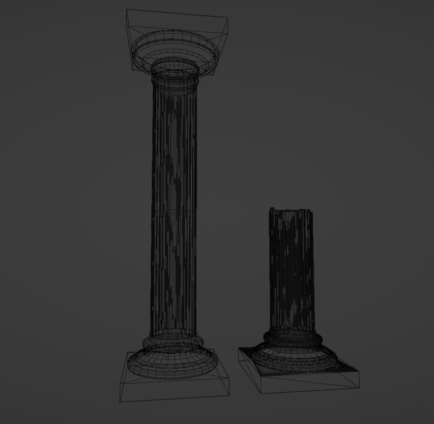 Greek pilars Free low-poly 3D model_5